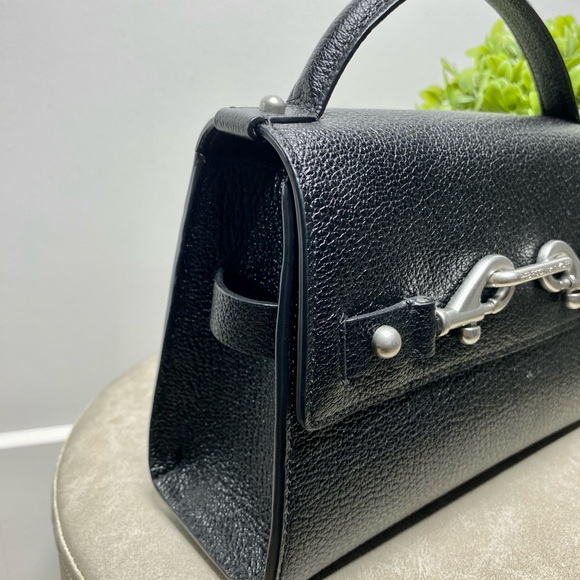 Rebecca Minkoff Black Lou Top-Handle Crossbody w/ Silver-tone Hardware - Picture 3 of 11